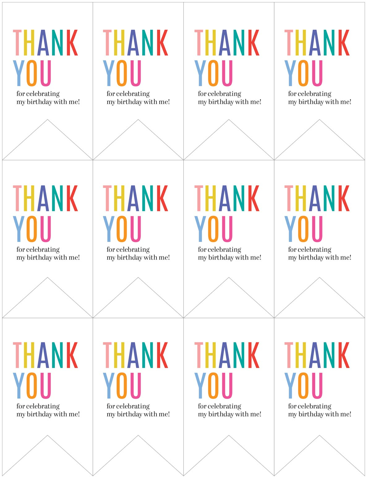 Birthday Thank You Tags | Skip To My Lou in Free Printable Thank You Tags For Birthdays