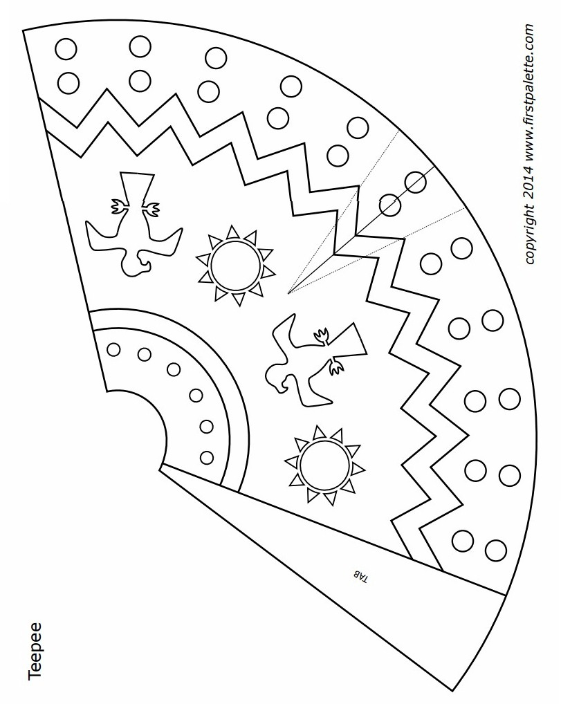 Blackfoot Paper Teepee pertaining to Free Printable Teepee