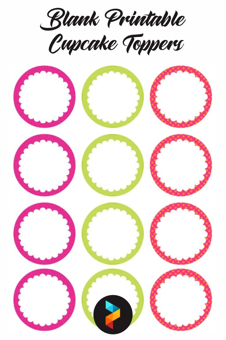 Blank Cupcake Toppers - 10 Free Pdf Printables | Printablee intended for Cupcake Topper Templates Free Printable