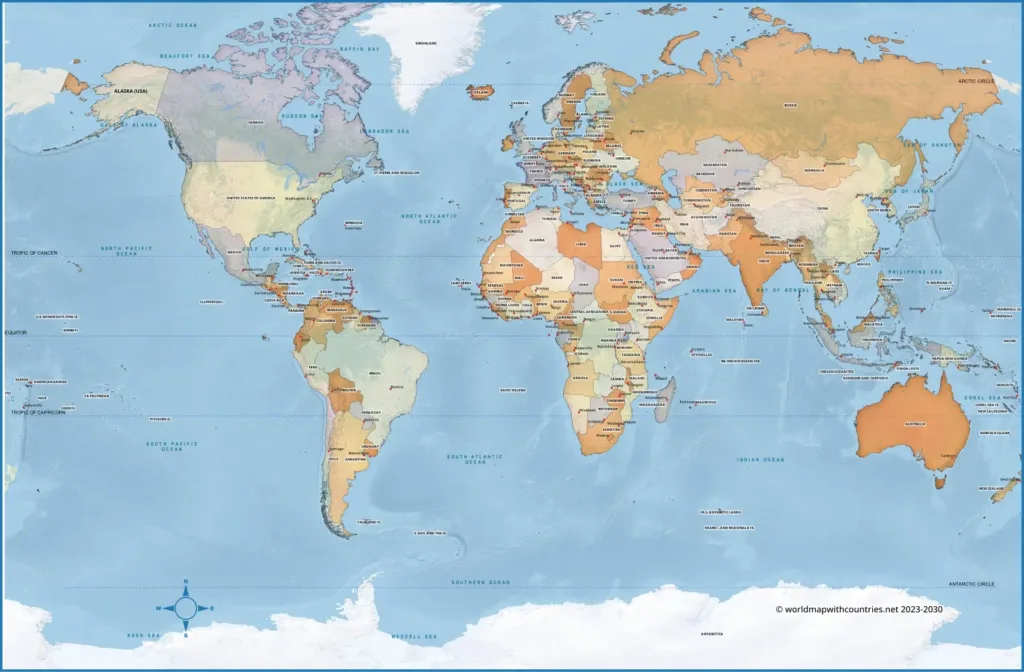 Blank Printable World Map With Countries & Capitals For Free Printable World Map With Countries Labeled Blank Printable World Map With Countries & Capitals For Free Printable World Map With Countries Labeled