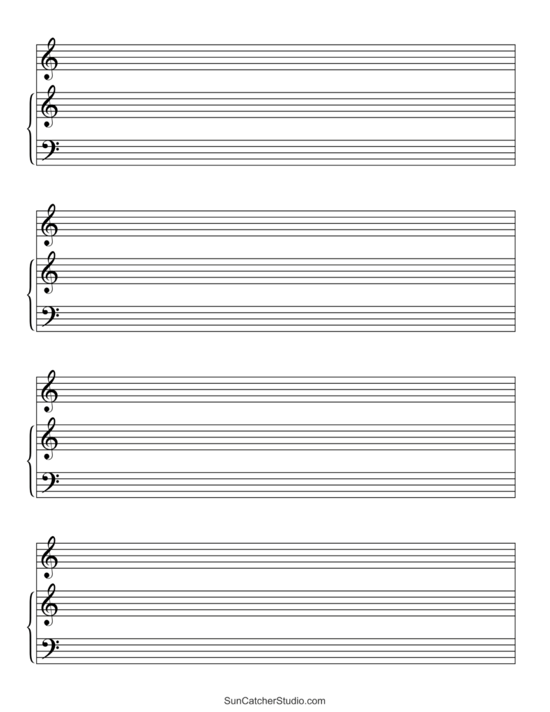 Blank Sheet Music (Free Printable Staff Paper) – Free Printables In Free Printable Sheet Music For Voice And Piano Blank Sheet Music (Free Printable Staff Paper) – Free Printables In Free Printable Sheet Music For Voice And Piano