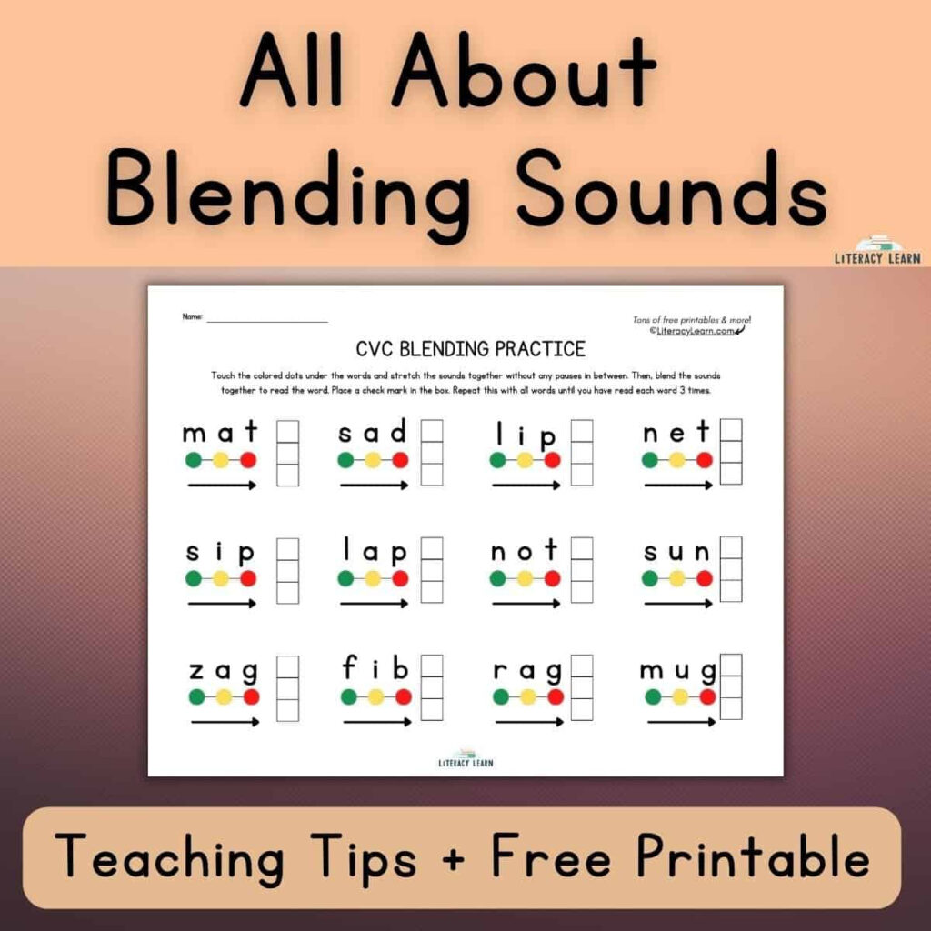 Blending Sounds: Teaching Tips + Free Printable Literacy Learn Pertaining To Free Printable Blending Cards Blending Sounds: Teaching Tips + Free Printable Literacy Learn Pertaining To Free Printable Blending Cards