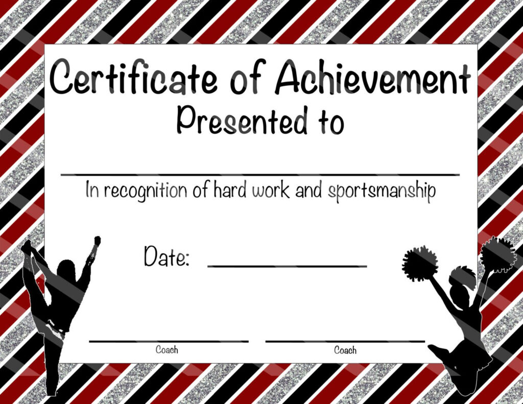 Blue And Silver Cheerleading Certificate Template | Postermywall Inside Free Printable Cheerleading Certificates Blue And Silver Cheerleading Certificate Template | Postermywall Inside Free Printable Cheerleading Certificates