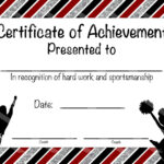 Blue And Silver Cheerleading Certificate Template | Postermywall Inside Free Printable Cheerleading Certificates