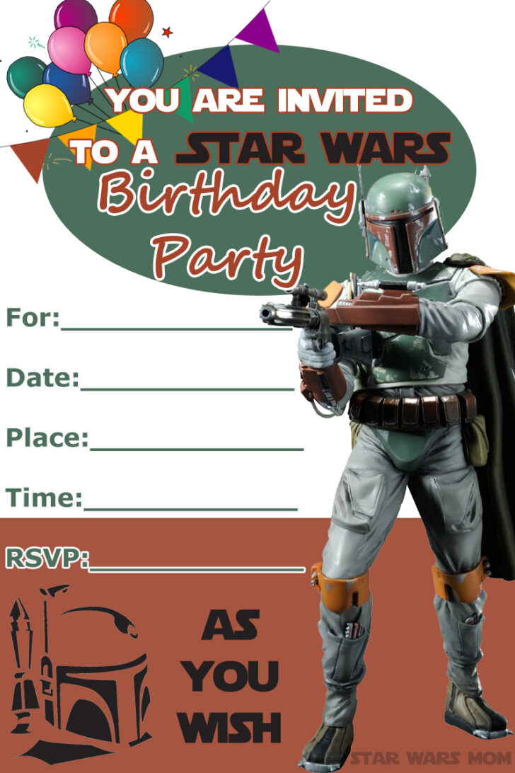 Star Wars Invitations Free Printable