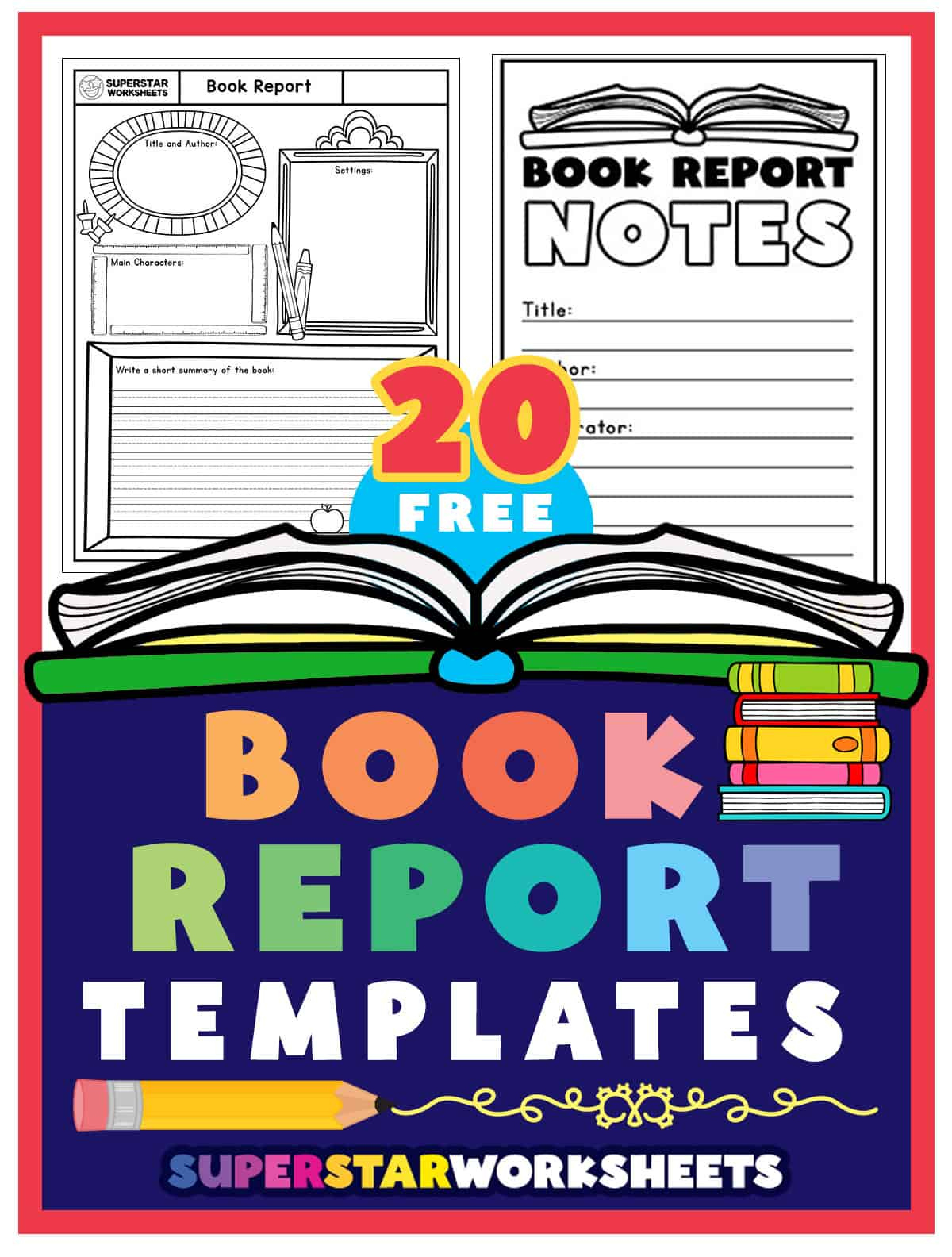 Book Report Templates (Free Printables) - Superstar Worksheets in Free Printable Book Report Forms For Second Grade