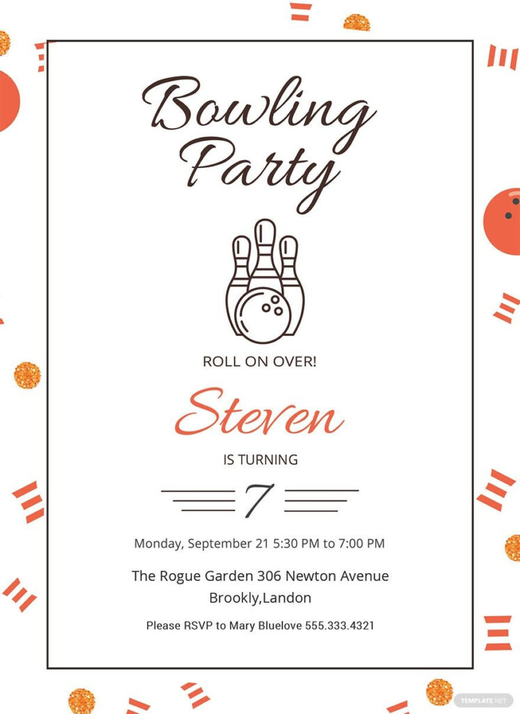 Bowling Party Invitation Template In Publisher, Psd, Illustrator Within Free Printable Bowling Birthday Party Invitations Bowling Party Invitation Template In Publisher, Psd, Illustrator Within Free Printable Bowling Birthday Party Invitations