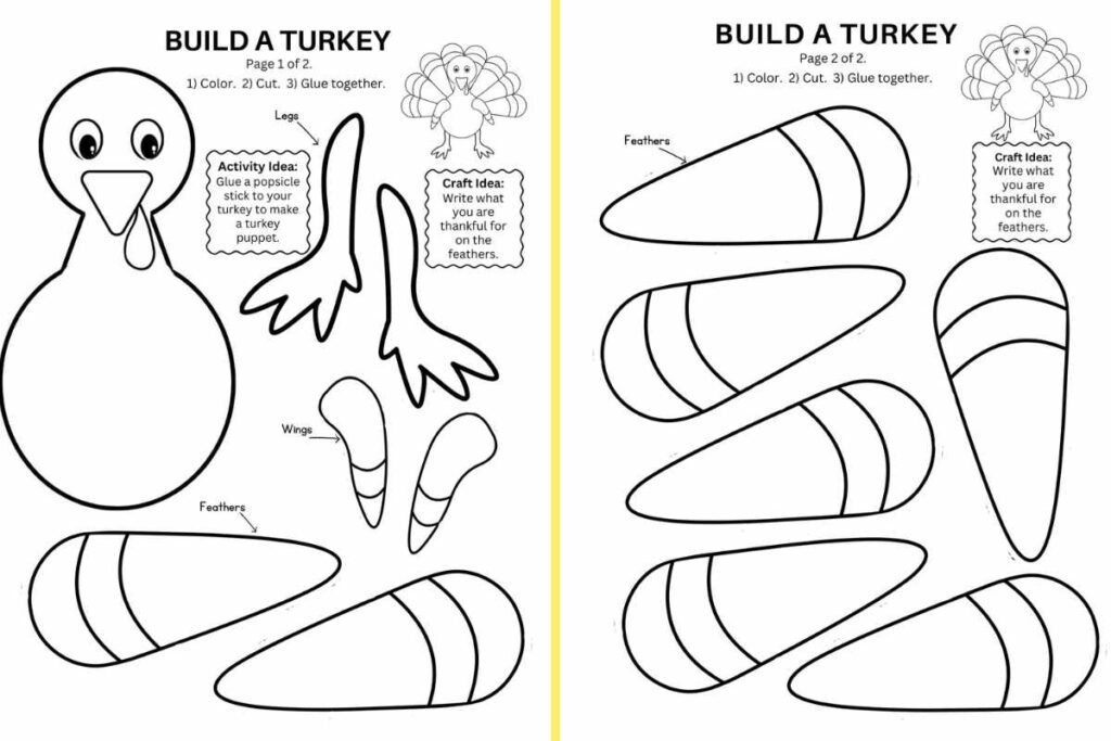 Build A Turkey Craft: Free Printable | Craft Corner Diy With Regard To Free Printable Thanksgiving Turkey Template Build A Turkey Craft: Free Printable | Craft Corner Diy With Regard To Free Printable Thanksgiving Turkey Template