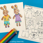 Bunny Paper Doll Coloring Pages   Free Printables   Crafting In Free Printable Paper Dolls