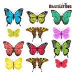 Butterflies Clip Art Set – Daily Art Hub // Graphics, Alphabets & Svg Within Free Printable Clip Art