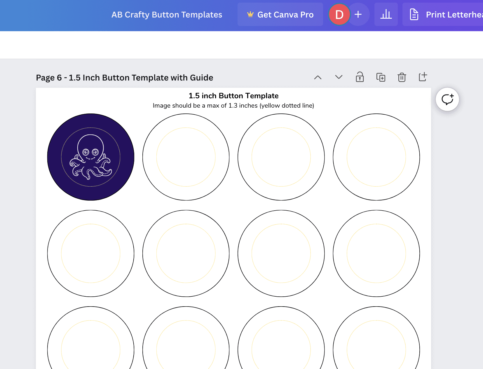 Button Template In 4 Sizes - Free Download - Ab Crafty inside Free Printable Button Templates
