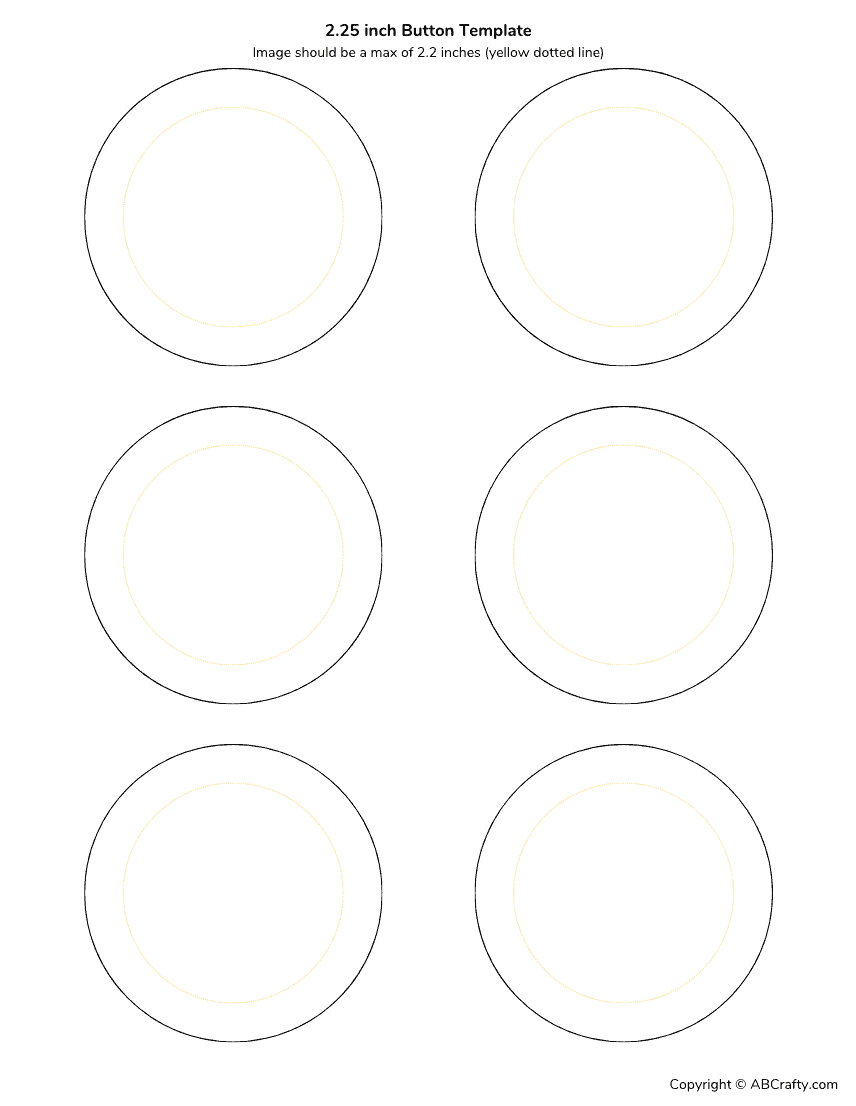 Button Template In 4 Sizes - Free Download - Ab Crafty intended for Free Printable Button Templates