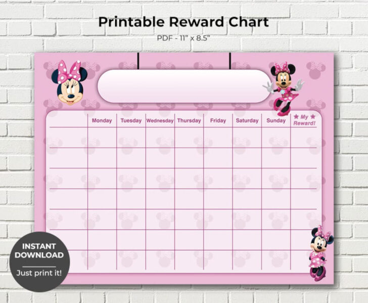 Free Printable Minnie Mouse Potty Training Chart