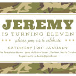 Camouflage Border Children&<h2>039;S Birthday Invitationsbasic Invite In Free Printable Camouflage Invitations