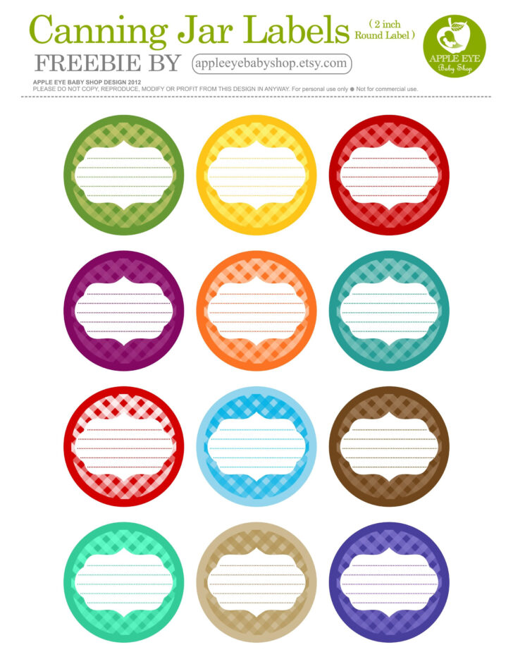 Free Printable Mason Jar Labels Template
