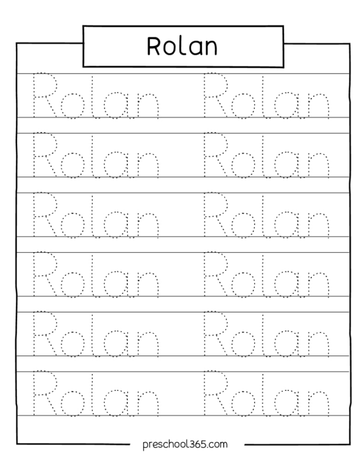Free Printable Name Tracing Worksheets