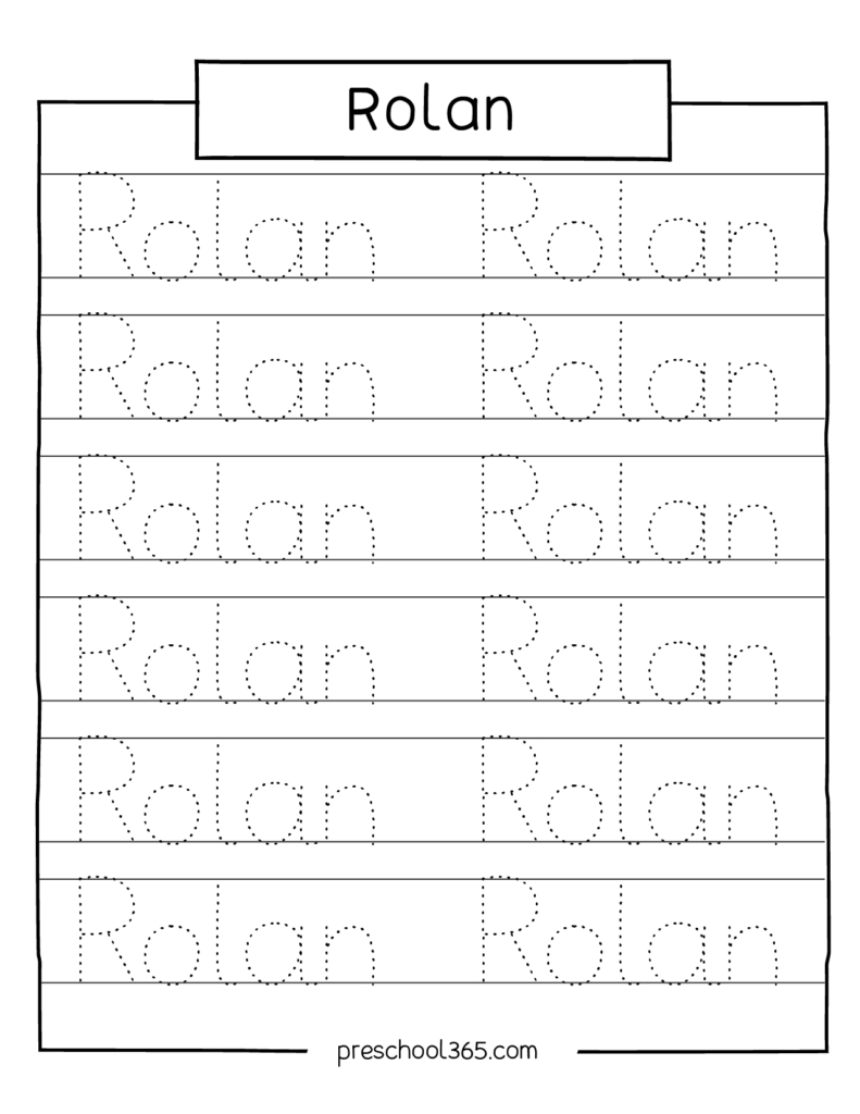 Carson Sadie Levi Rolan Madelyn Name Tracing Sheet throughout Free Printable Preschool Name Tracer Pages