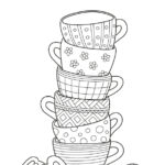 Cartoon Cupcake Coloring Page   Download, Print Or Color Online Inside Free Printable Tea Cup Coloring Pages