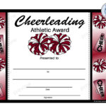Cheerleading Certificate, Cheerleading Award, Editable Inside Free Printable Cheerleading Certificates