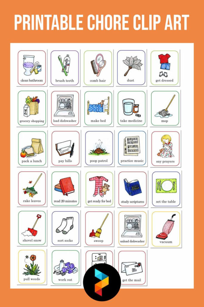 Chore Clip Art   10 Free Pdf Printables | Printablee For Free Printable Clip Art