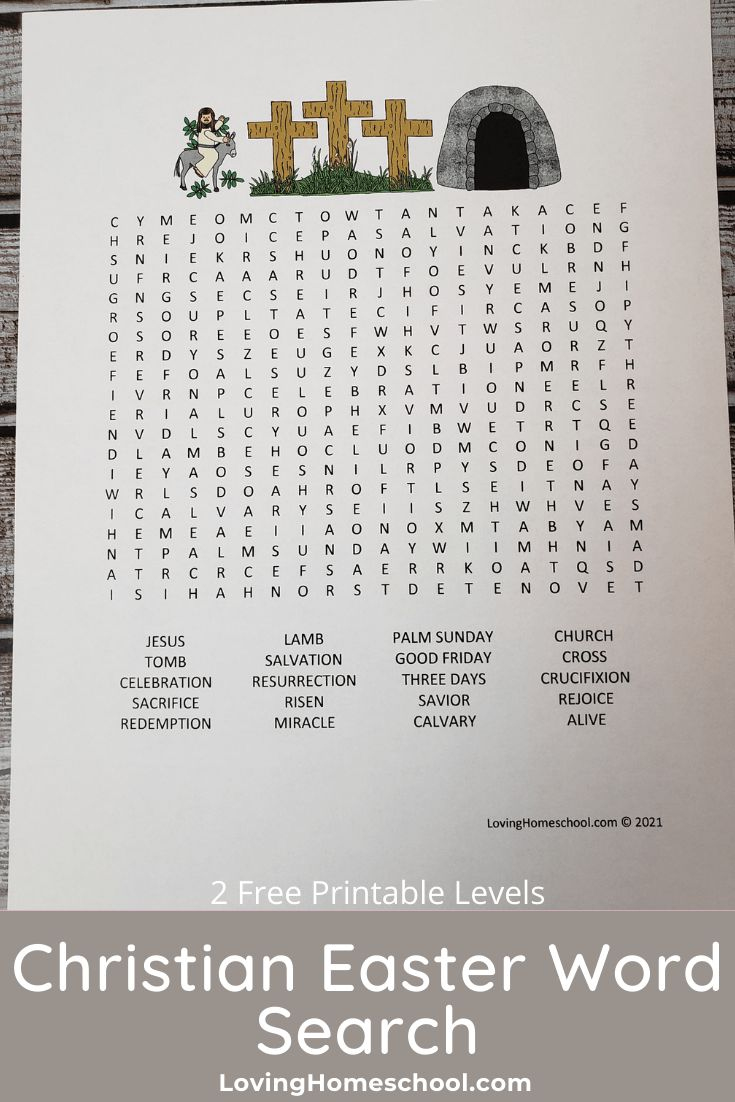 Christian Easter Word Search - Lovinghomeschool inside Free Printable Religious Easter Word Searches