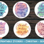 Christian Stickers | Round Printable Stickers | Bible Verses Pertaining To Free Printable Bible Verse Labels
