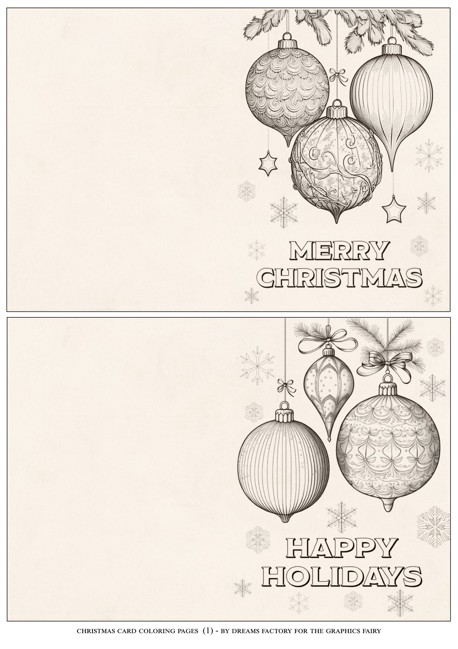 Christmas Card Coloring Pages! - The Graphics Fairy within Free Printable Christmas Cards