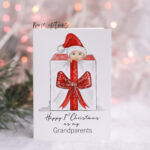 Christmas Card For Grandparents | Personalised Card | Cuando In Christmas Cards For Grandparents Free Printable