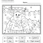 Christmas Colornumber Worksheet   Free Printable, Digital, & Pdf With Free Printable Christmas Worksheets