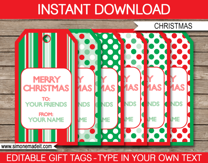 Free Printable Gift Name Tags