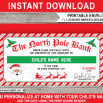 Christmas Money Envelope (From Santa)   Red & Green In Free Printable Christmas Money Holders