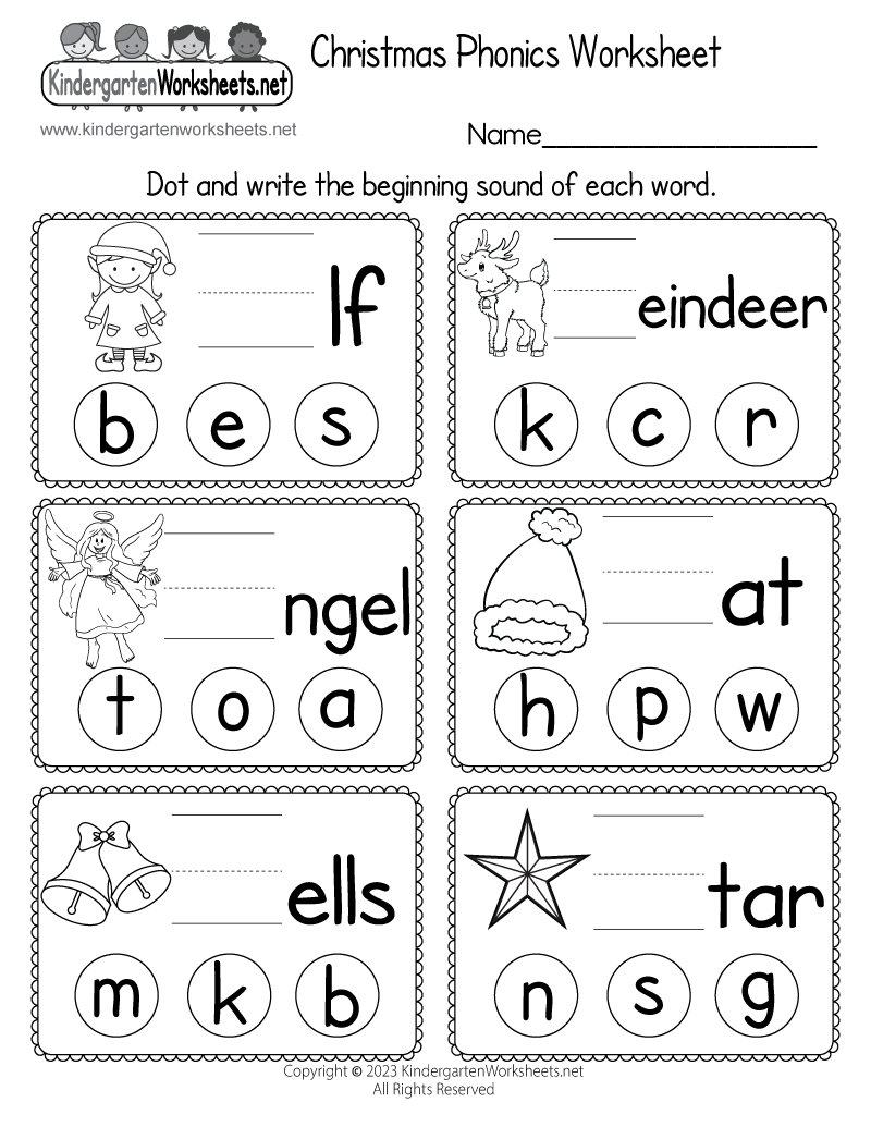 Christmas Phonics Worksheet - Free Printable, Digital, &amp;amp; Pdf throughout Free Printable Christmas Worksheets For Kids