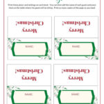 Christmas Place Cards Printables   Diy Templates With Regard To Free Printable Place Card Templates Christmas