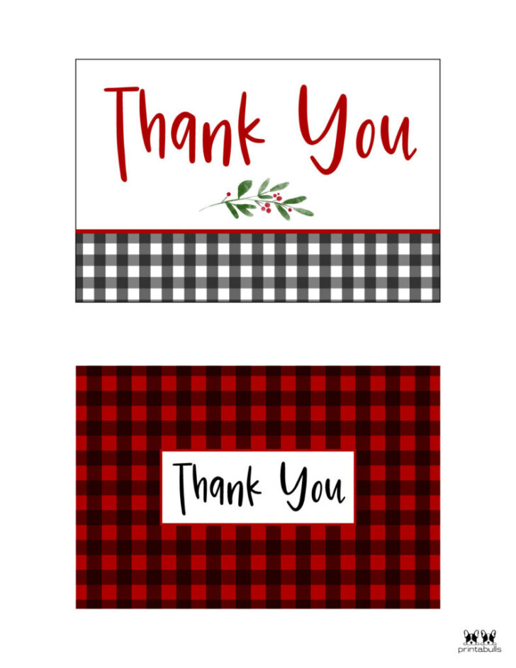 Christmas Thank You Cards Printable Free
