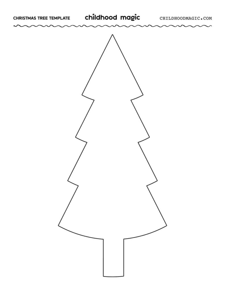Christmas Tree Outline Childhood Magic Regarding Free Printable Christmas Tree Template Christmas Tree Outline Childhood Magic Regarding Free Printable Christmas Tree Template