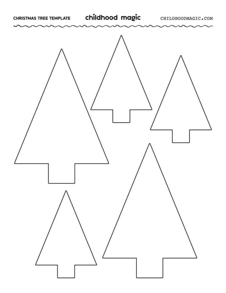 Christmas Tree Outline Childhood Magic Regarding Free Printable Christmas Tree Template Christmas Tree Outline Childhood Magic Regarding Free Printable Christmas Tree Template