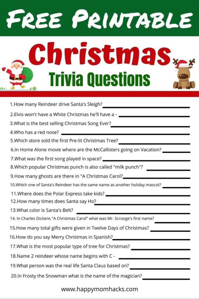 Christmas Trivia Quiz Questions & Answers For Kids Free Printable Within Free Printable Christmas Riddle Games Christmas Trivia Quiz Questions & Answers For Kids Free Printable Within Free Printable Christmas Riddle Games