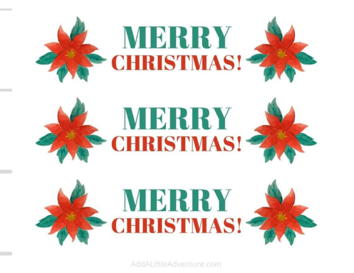 Christmas Water Bottle Labels Free Printable