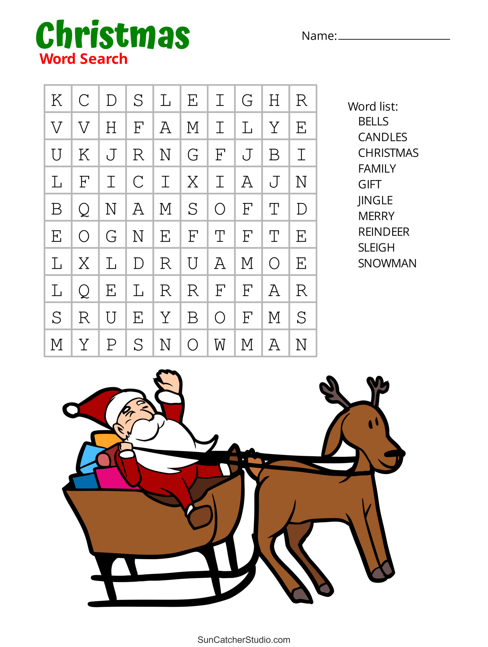 Christmas Word Search (Free Printable Pdf Puzzles) – Free for Free Printable Christmas Puzzles And Games
