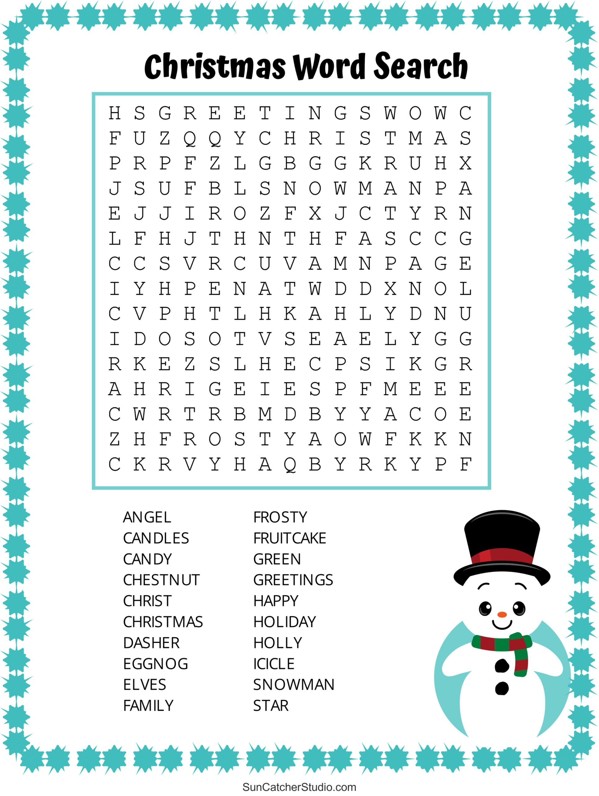 Christmas Word Search (Free Printable Pdf Puzzles) – Free in Free Printable Christmas Puzzle Sheets