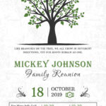 Classic Family Reunion Invitation Design Template In Word, Psd Regarding Free Printable Family Reunion Invitations