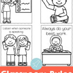 Classroom Rules And Coloring Pages (Pbis) Intended For Free Printable Classroom Rules Worksheets