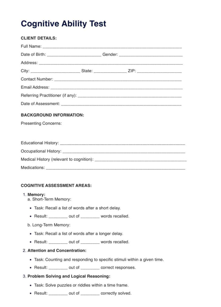 Free Printable Aptitude Test