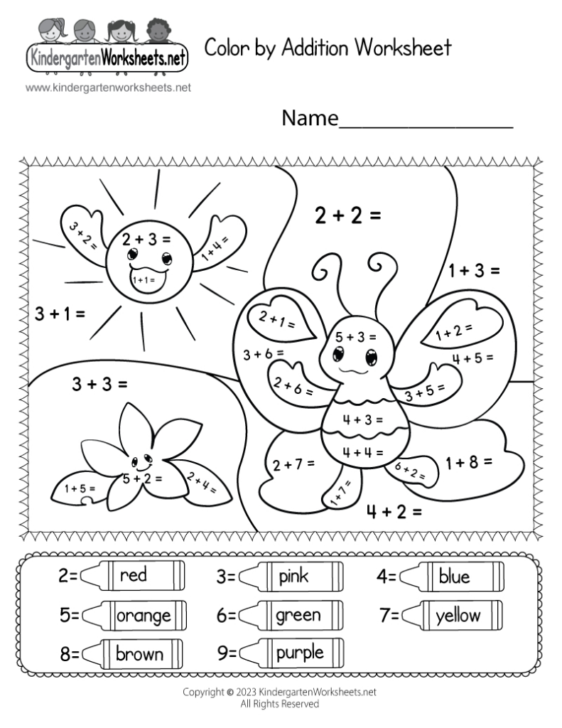 Coloraddition Worksheet Free Printable, Digital, & Pdf Inside Free Printable Math Addition Worksheets For Kindergarten Coloraddition Worksheet Free Printable, Digital, & Pdf Inside Free Printable Math Addition Worksheets For Kindergarten