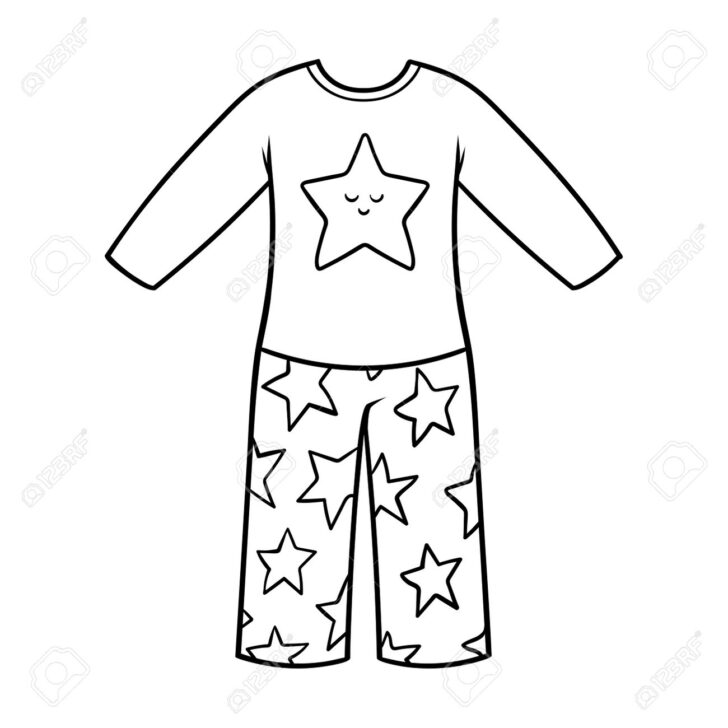 Free Printable Pajama Coloring Pages