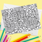 Coloring Notecards Free Printable   Kara Creates Throughout Free Printable Color Your Own Cards