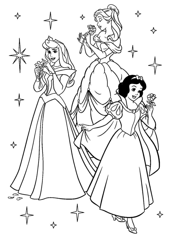 Coloring Pages | Free Printable Disney Princess Coloring Pages For Throughout Free Printable Princess Coloring Pages