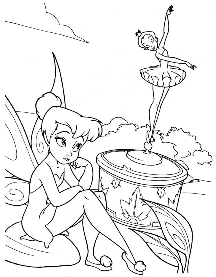 Tinkerbell Coloring Pages Printable Free