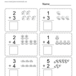Column Addition With Pictures Worksheet   Free Printable, Digital Pertaining To Free Printable Math Addition Worksheets For Kindergarten