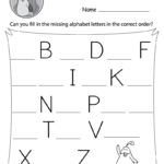 Complete The Alphabet Worksheet (Free Printable)   Doozy Moo For Free Printable Alphabet Pages